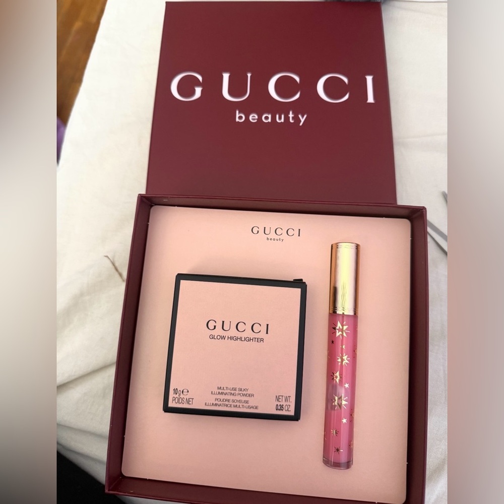 NWT Gucci Glow Highlighter & Lip Gloss Set of 2
